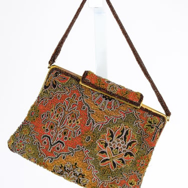 1950s Beaded Tapestry Purse by Frances Hirsch 