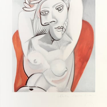 Pablo Picasso, Femme au Fauteuil Rouge, Lithograph on Arches 