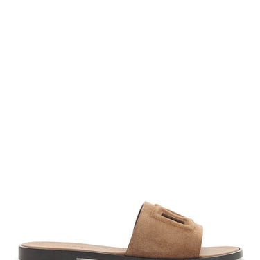 Dolce &amp; Gabbana &quot;Dg Logo Suede Slides For Stylish Women