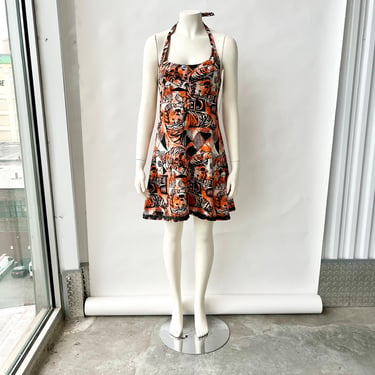 1960s Princeton Novelty Halter Dress 