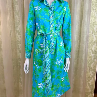 1960's Lilly Pulitzer Monet Shift Dress with Tie