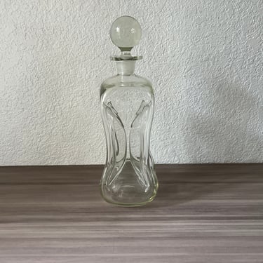Vintage Holmegaard Kluk Kluk Glass Decanter by Jacob Bang, Glass Bottle Jacob Bang Kastrup Danish Modern 