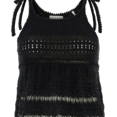 Isabel Marant Etoile Woman Black Crochet Jilma Top