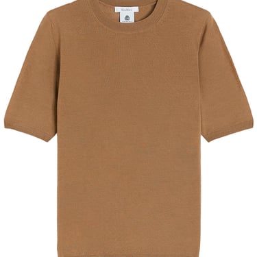 Maxmara Women Short-Sleeved Basic Wool Sweater