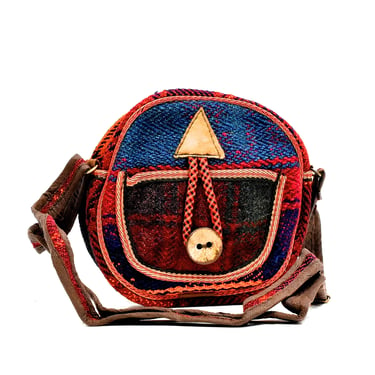 Deadstock VINTAGE: 1980's - Woven Kilim Turkish Bag - Turkish Messenger Bag Purse, Woven Tapestry Bag - Boho, Hipster - SKU 708-00028090 