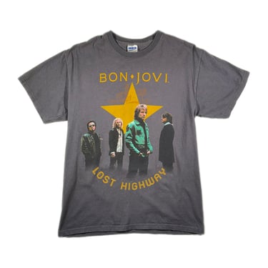 Vintage Bon Jovi T-Shirt Band Tee Lost Highway Tour