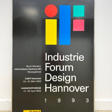vintage German industrial design framed poster Industrie Forum Design Hanover 1993 