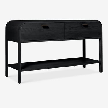 Lulu &amp; Georgia Brooke Black Entryway Sofa Console Table FFE-811