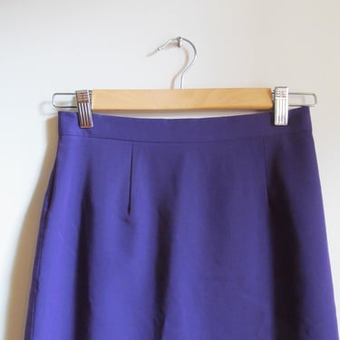 90s Purple Pencil Skirt XS S Petite 26 Waist 