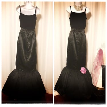 black satin tulle skirt and top set, after barbie solo in the spotlight, mermaid fishtail skirt, evening gown 