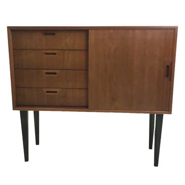 Mid-Century Scandinavian Modern Small Credenza or Cabinet with Drawers, Denmark 1950s