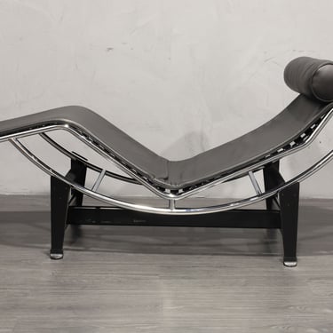 Charlotte Perriand for LeCorbusier LC4 Chaise Lounge by Cassina in Black