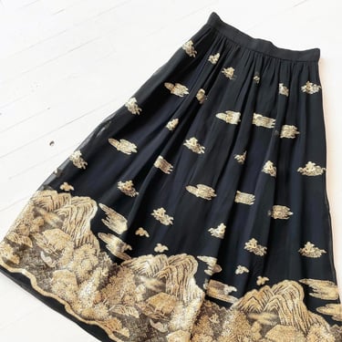 1980s Metallic Skirt 