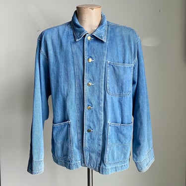 Vintage 90s Denim Chore Coat / Vintage Tomy Cort Denim Jacket / Tomy Cort Jean Jacket Medium 