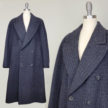 1920's Men's Coat / Back Belted Coat / Men's Double Breasted Coat / Authentic 1920's Men's / Wool Coat / Overcoat / 1920s Overcoat / Size 43 