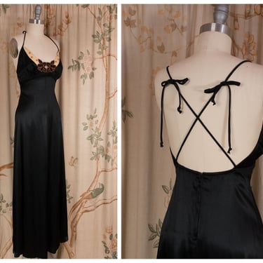 1970s Dress - Gorgeous Vintage 70s Young Edwardian Sultry Satin Maxi Halter Dress with Convertible Straps 