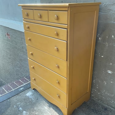 Vintage Mustard Painted Dresser