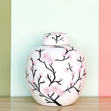 Cherry Blossom Temple Jar