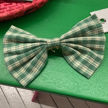 Shop journal green plaid gold piercing bow
