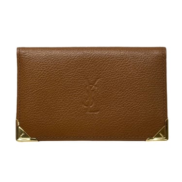 YSL Brown Leather Card Case