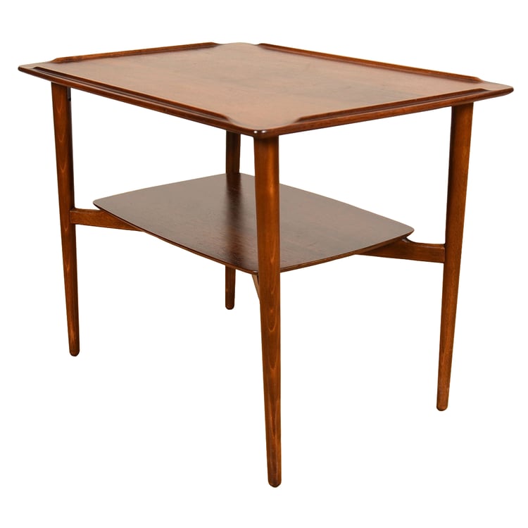 Floating Shelf Walnut Coffee | Occasional Table Nicely Accented w Edge Banding