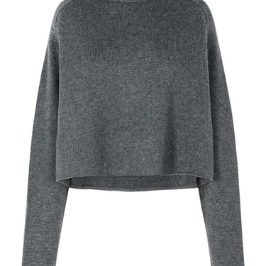 Lisa Yang 'Cathie' Dark Grey Cashmere Turtleneck Sweater Women