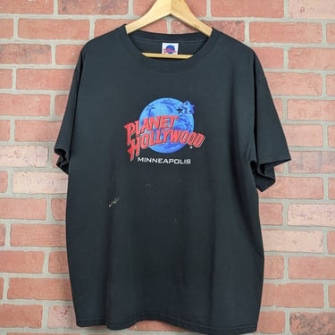 Vintage 90s Planet Hollywood Minneapolis ORIGINAL Restaurant Tee - Extra Large 