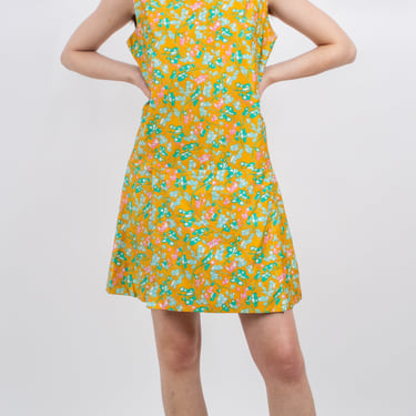 1960s Cotton Floral Romper with Skirt Flap
