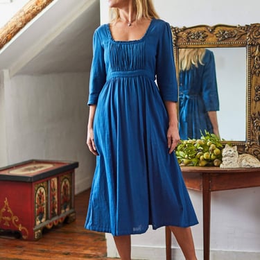 Jane Austen Dress in Dark Cadet Blue