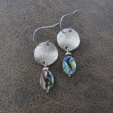 Cute abalone dangle earrings 