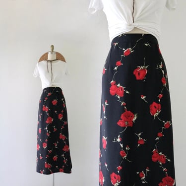 black rose maxi skirt - 30 