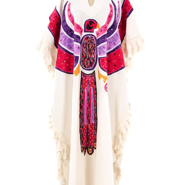 Embellished Phoenix Applique Caftan