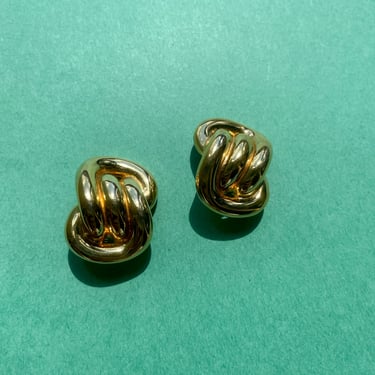 Gold Square Knot Earrings