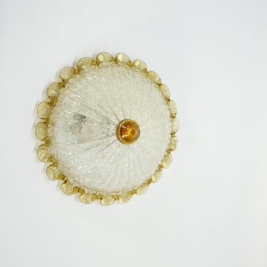 Vintage Murano Ceiling Lamp / Flush Mount Wall Lamp / Mid Century Modern / Vintage Wall Light / Glass Lamp / Retro Lamp / 70s / Hand Blown 