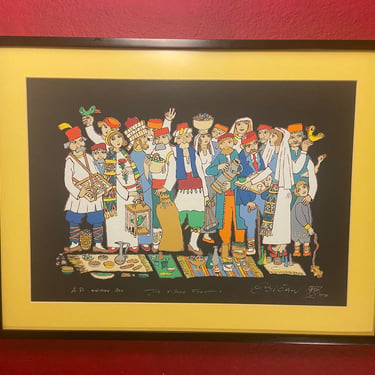 Vintage Jovan Obican- The Village Feast and The Village jeweler- Signed and numbered 