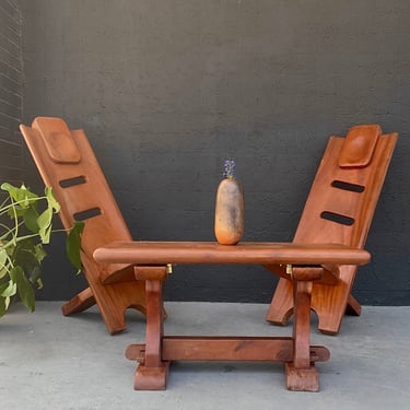Artisan Handmade Chair and Table Set