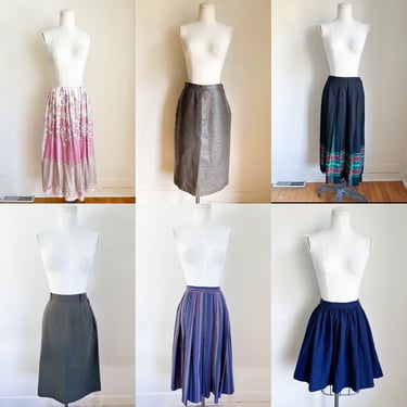 WHOLESALE deal // Vintage lot of 6 skirts - size 