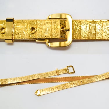 70s 80s Vintage Gold Chain Belt Gold Wedding Chain Thin Gold Metal Belt Small Medium Large 31-34