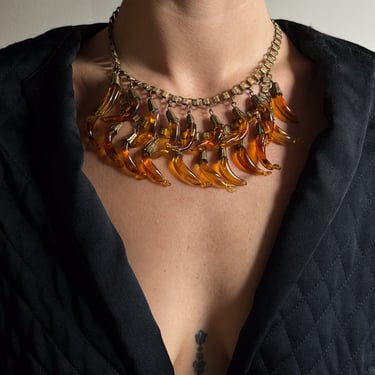 Art Deco Amber Glass Necklace