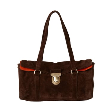 Prada Brown Suede Shoulder Bag