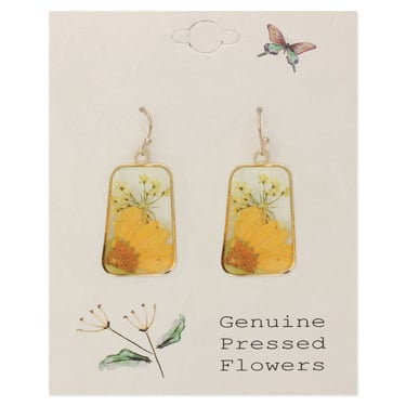 Cottage Floral Dried Sunflower Earring