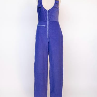 1970s Ski Suit Corduroy Pants Bib Overalls S 