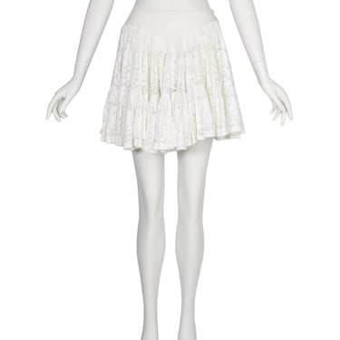 Betsey Johnson Punk Label Vintage White Lace Mini Skirt