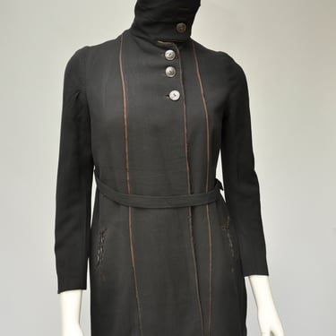 antique edwardian walking suit skirt set XS/S 