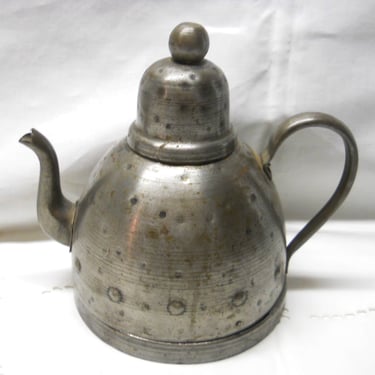 Rare Antique GOBERG Figural Teapot~ German Arts & Crafts Metal Tea Kettle~ Riveted Tin Art~ Goberg~ OOAK Metal Art Sculpture~ 