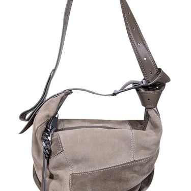 Zadig & Voltaire - Beige Suede Patchwork "La Cecilia" Shoulder Bag