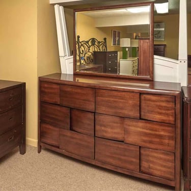 Magnussen  Espresso Finish 6 Drawer Triple Dresser with Landscape Mirror
