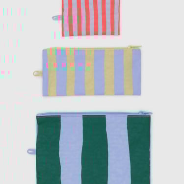 Flat Pouch Set in Painted Stripe