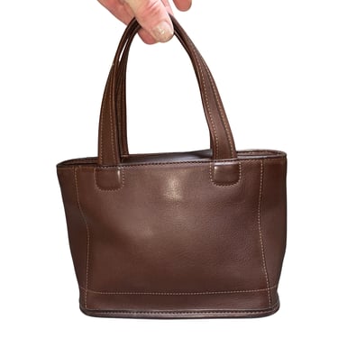 Vintage Coach Mini Bleecker Tote - Brown Leather - Handcrafted - Magnetic Closure - Excellent Condition 