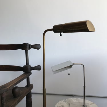 Patinated Casella Brass  Adjustable Floor Lamp